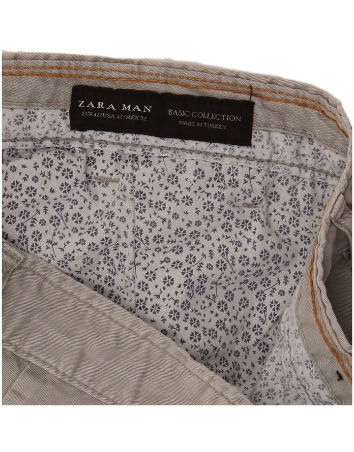 Męskie spodenki chino Zara EU 42 Large W32 szare