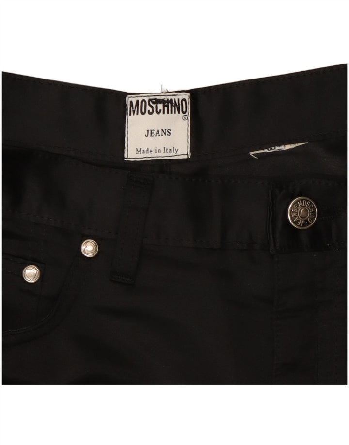 Damskie spodnie typu slim casual Moschino W28 L23 czarne