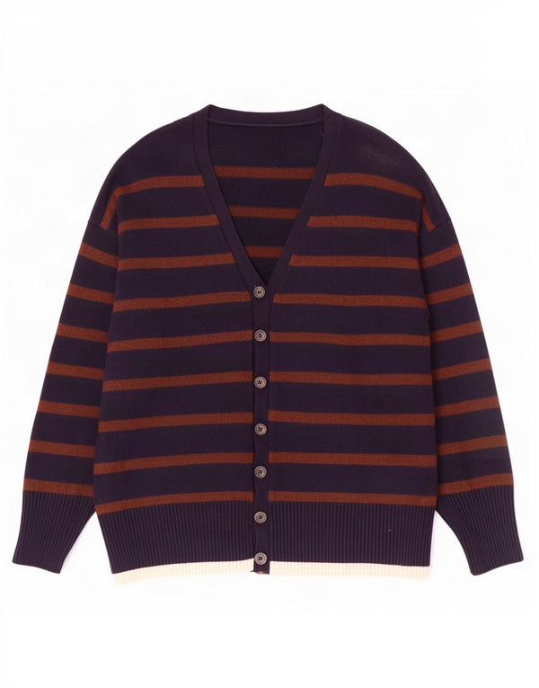 Damski sweter o przedłużonym fasonie Zara UK 10 w małe granatowe paski