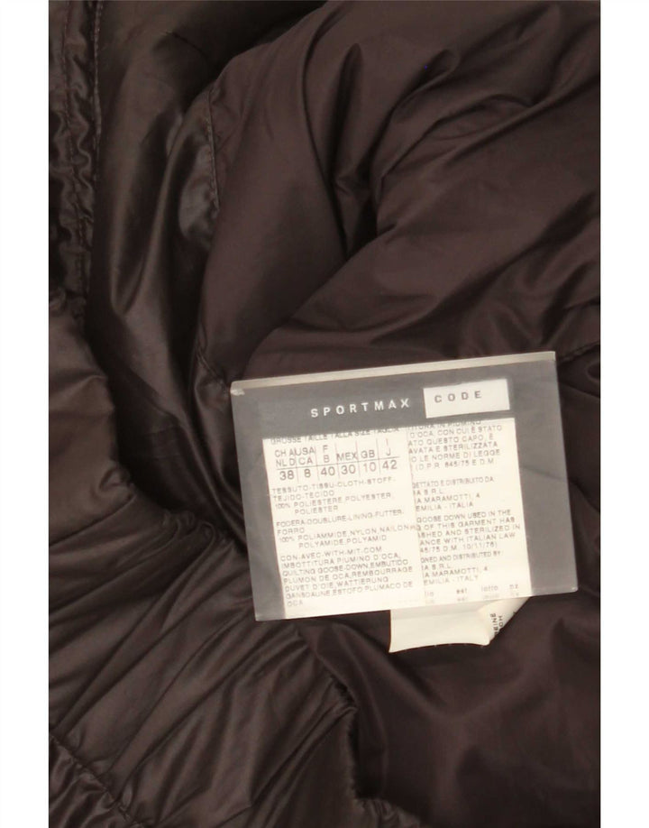 Damska kurtka oversize Sportmax UK 10, mała, brązowa, poliester