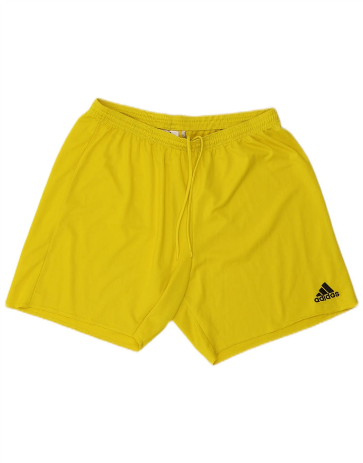 Męskie spodenki sportowe Adidas Climalite XL, żółte, poliestrowe