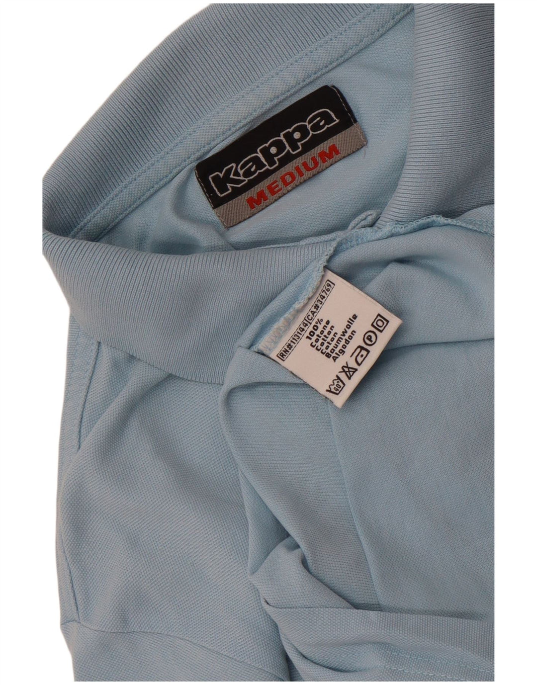 Męska koszulka polo Kappa, średnia niebieska, bawełniana