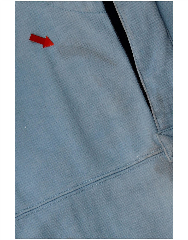 Crew Clothing Męska bluza z zamkiem błyskawicznym, średnioniebieska, bawełniana