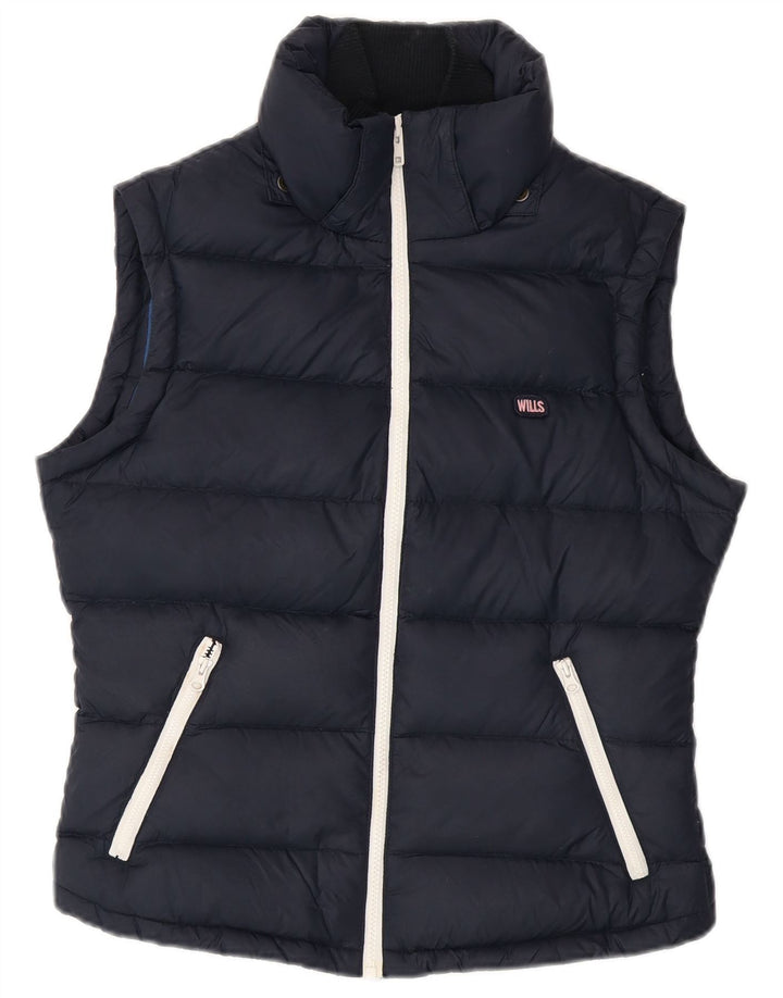 Damska wyściełana kamizelka oversize JACK WILLS UK 10, mała, granatowa, nylonowa
