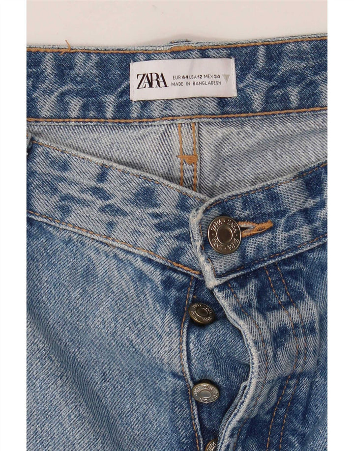 Damskie jeansy Zara w trudnej sytuacji, EU 44, duże, W34, L32, niebieskie