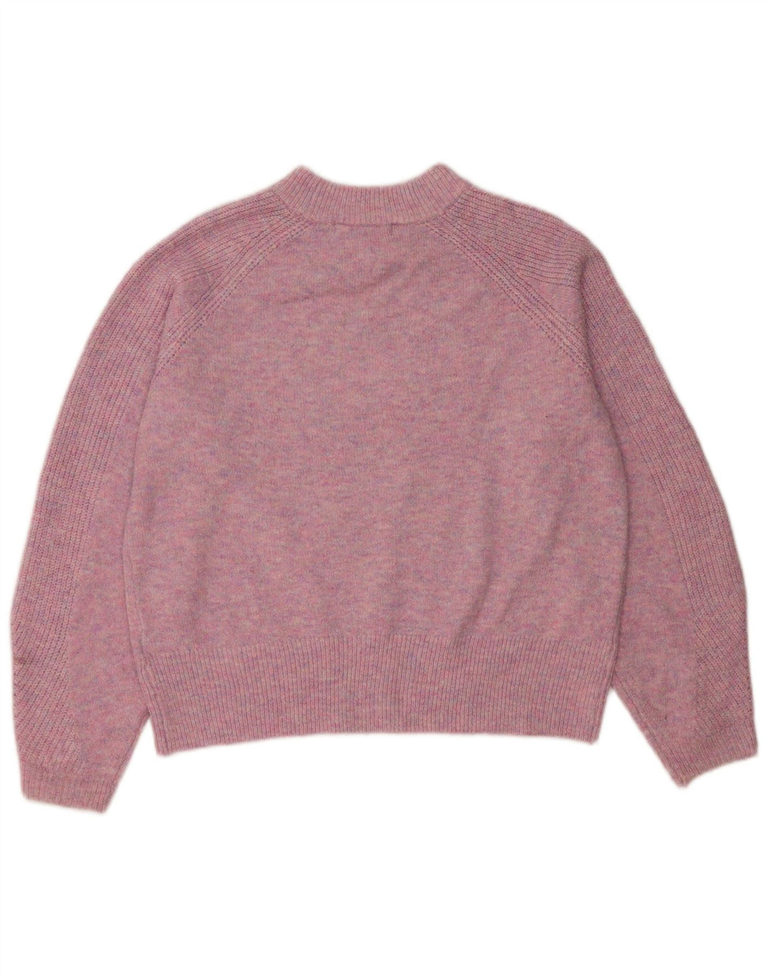 Marks & Spencer Damski sweter z okrągłym dekoltem, UK 14, średni różowy akryl