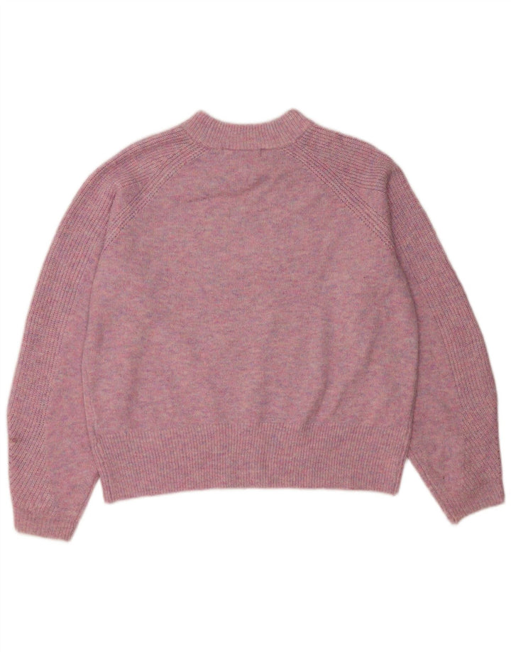 Marks & Spencer Damski sweter z okrągłym dekoltem, UK 14, średni różowy akryl