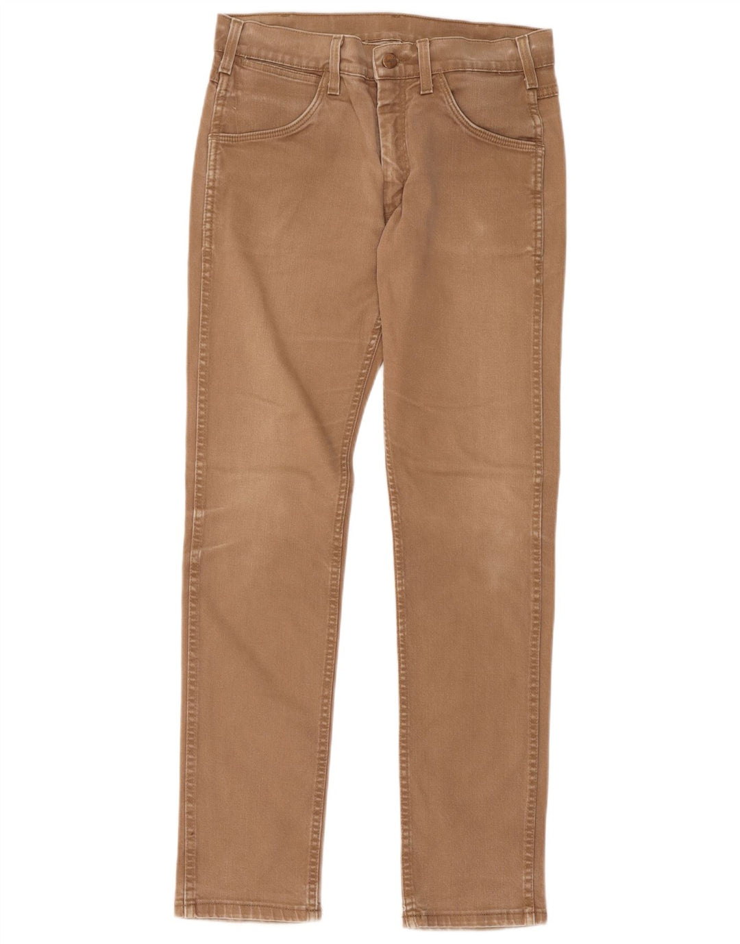 Męskie jeansy Wrangler W31 L34, brązowa bawełna