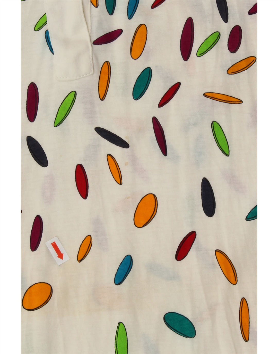 VINTAGE Womens Tent Dress UK 14 Medium White Spotted