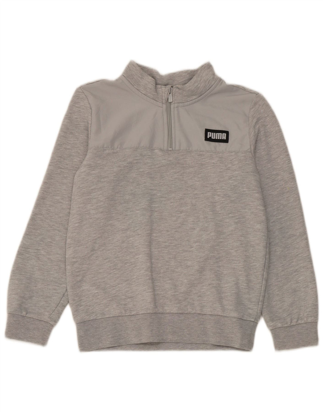 Bluza chłopięca Puma z zamkiem błyskawicznym, 11-12 lat, szara, nakrapiana