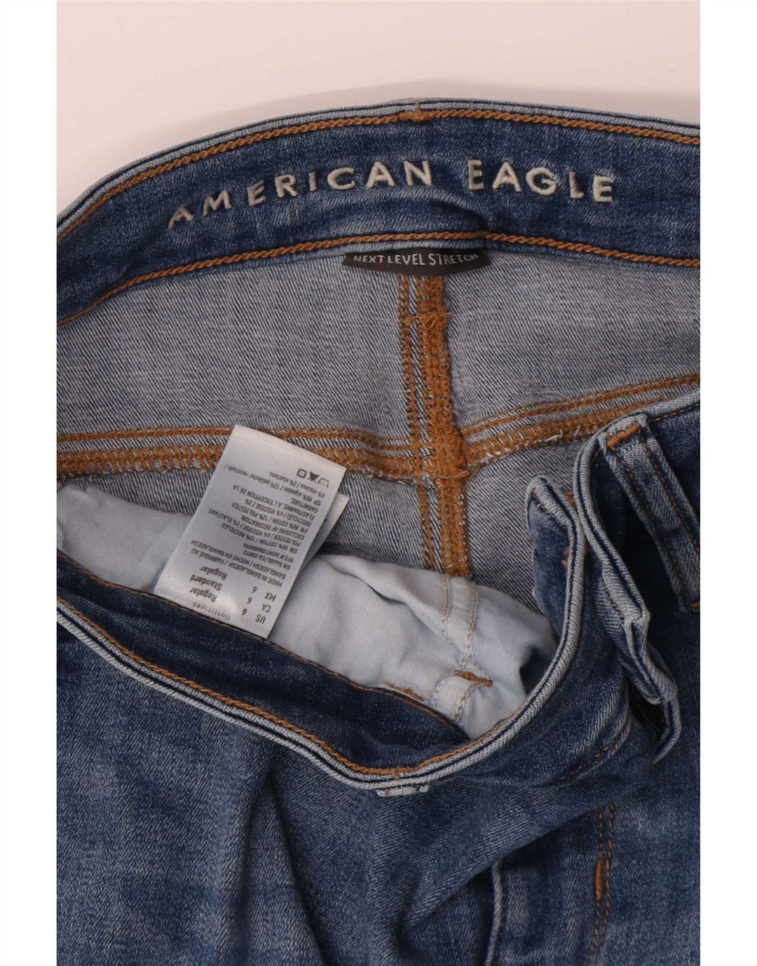 Damskie jeansy skinny American Eagle US 6 Medium W30 L28 Niebieskie bawełniane