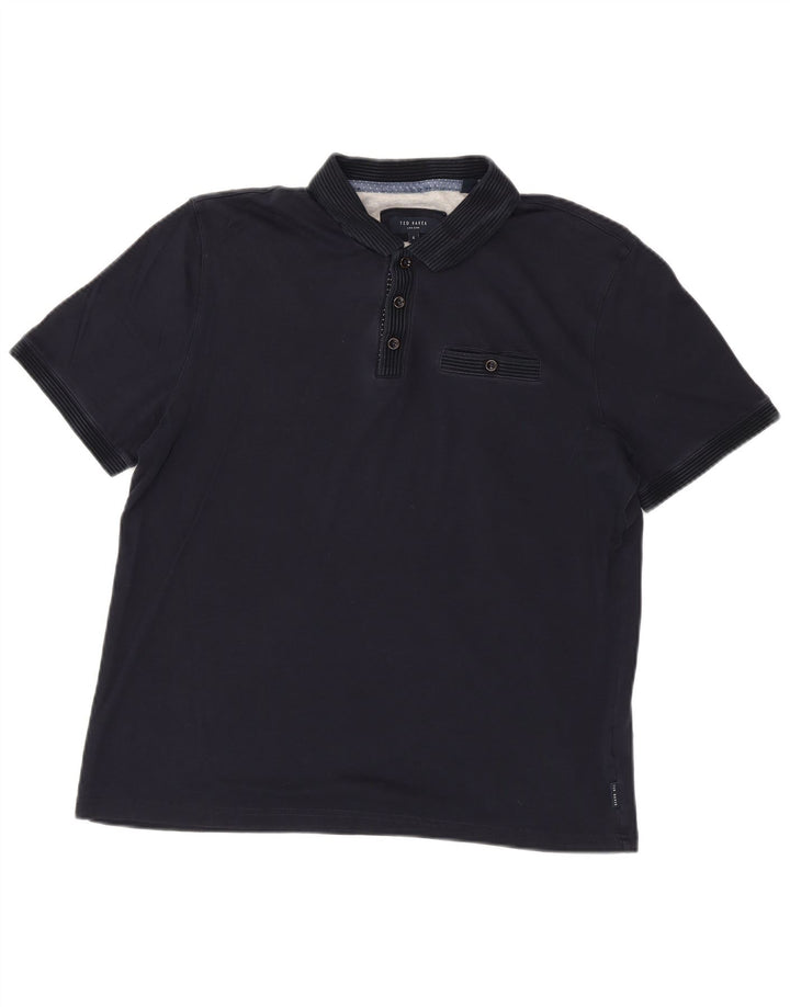 Męska koszulka polo Ted Baker, rozmiar 4, duża, granatowa, bawełniana