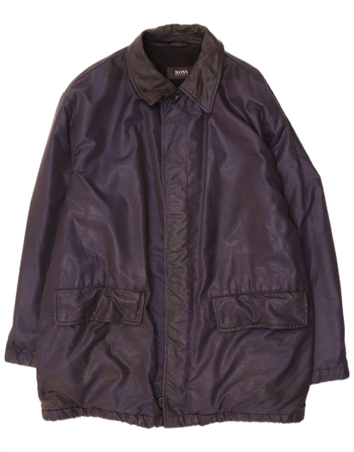 Męska kurtka wiatrówka Hugo Boss IT 54 2XL Granatowy nylon