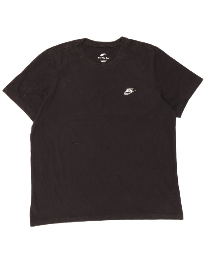 Męski T-shirt Nike, duży, czarny, bawełniany