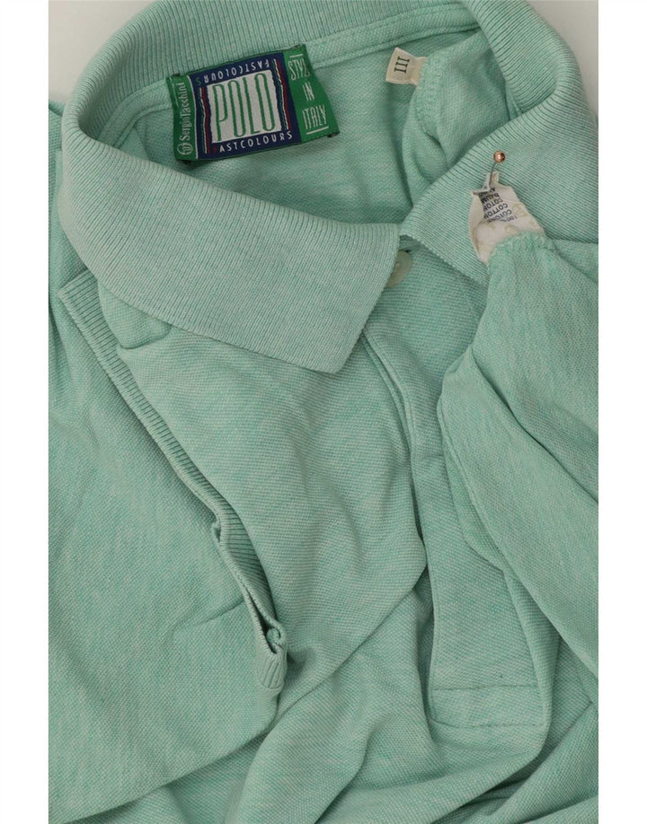 Męska koszulka polo Sergio Tacchini, średnia, zielona bawełna w cętki