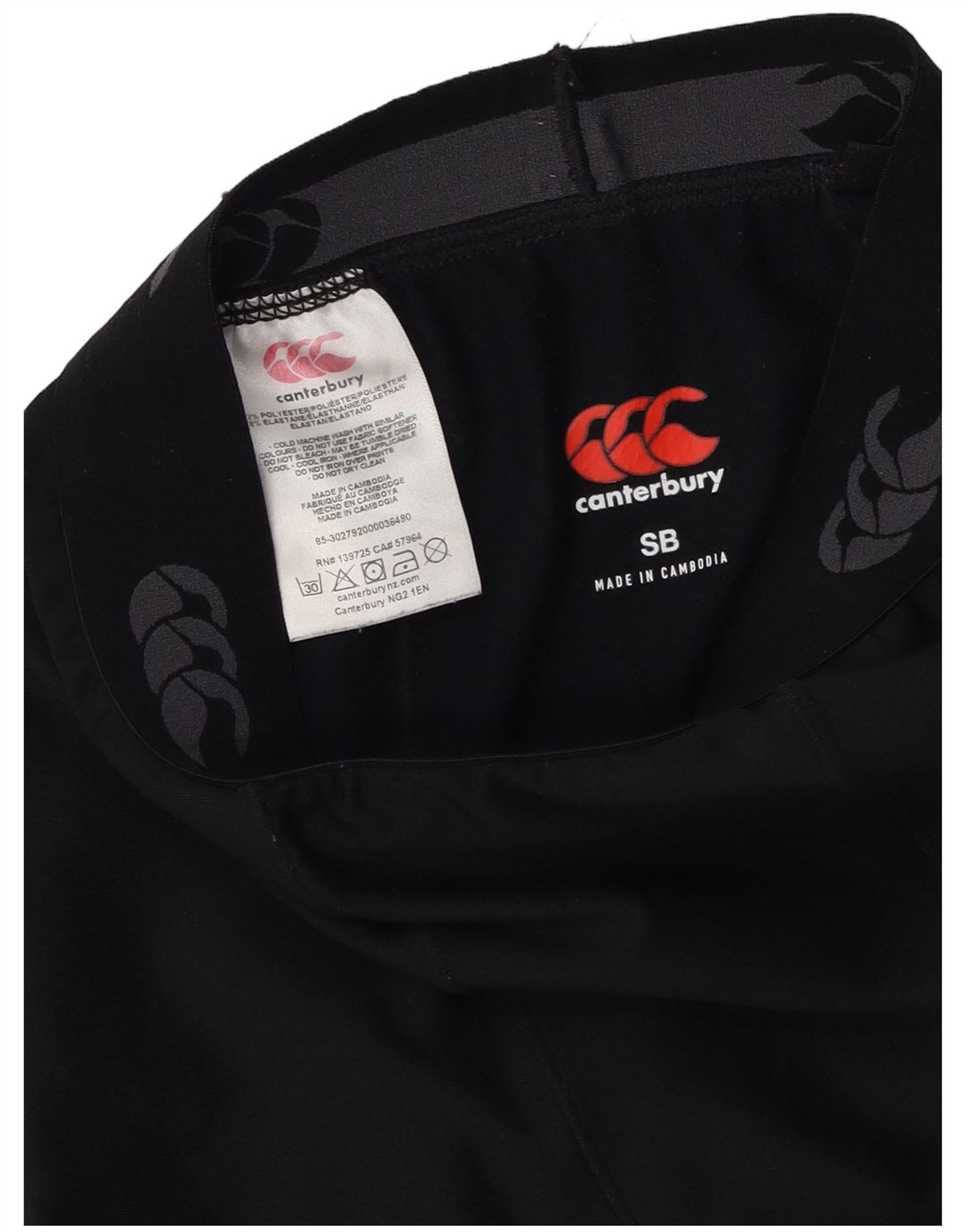 Dziewczęce legginsy z grafiką Canterbury 7-8 lat, małe, czarne, poliestrowe