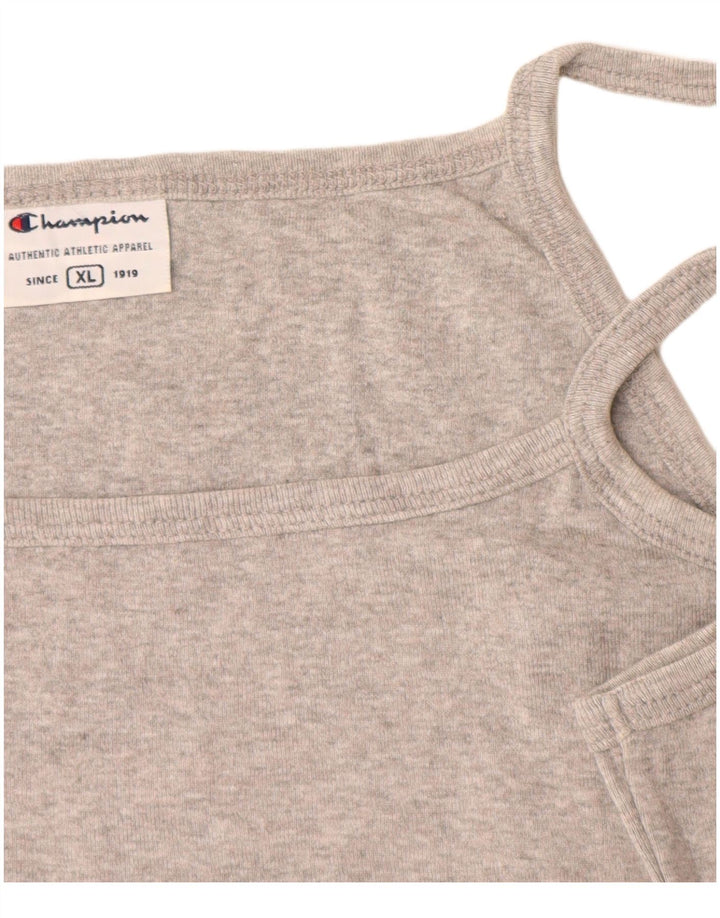 Top dziewczęcy Champion na ramiączkach 13-14 lat XL, szara bawełna