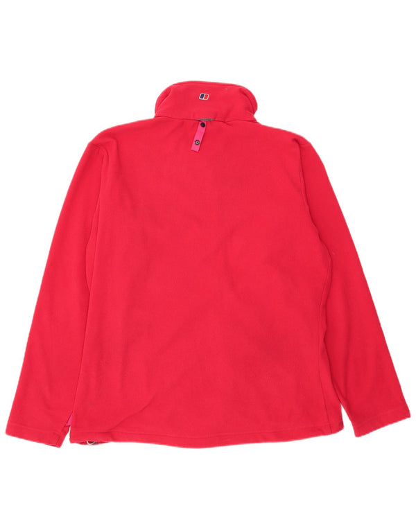 BERGHAUS Womens Fleece Jacket UK 14 Large  Red