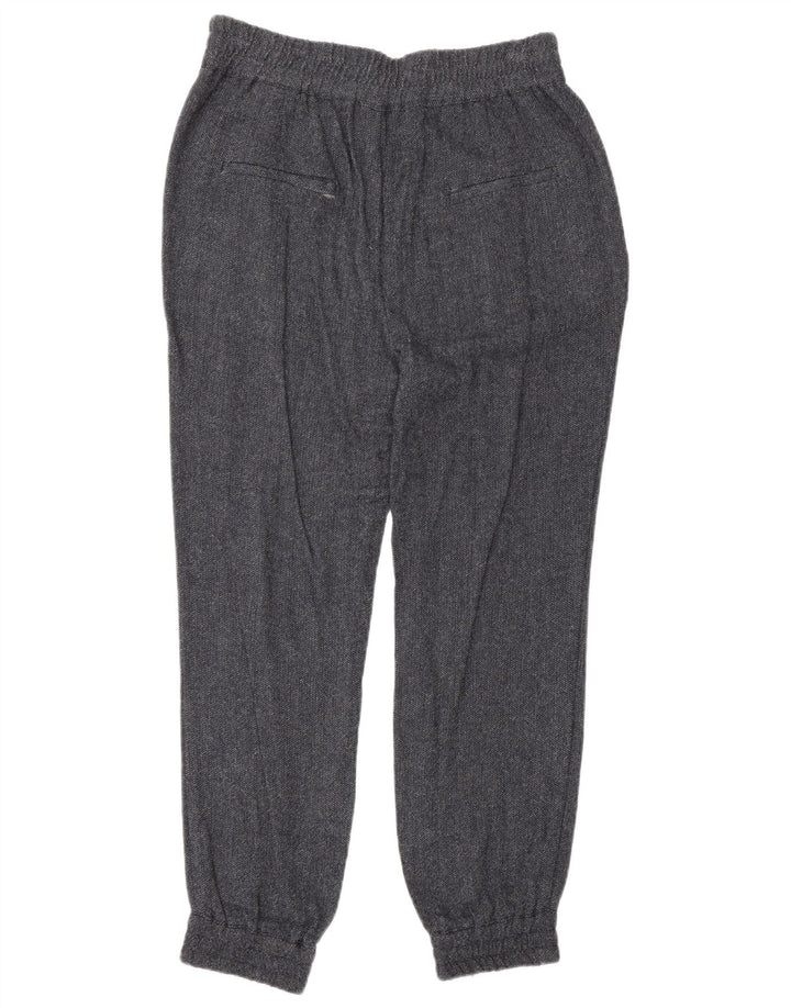 Spodnie damskie Zara Joggers Medium W28 L27 Granatowa wiskoza w jodełkę