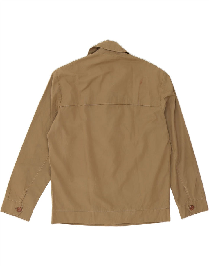 VINTAGE Mens Bomber Jacket UK 38 Medium Beige Cotton Vintage Vintage and Second-Hand Vintage from Messina Hembry 