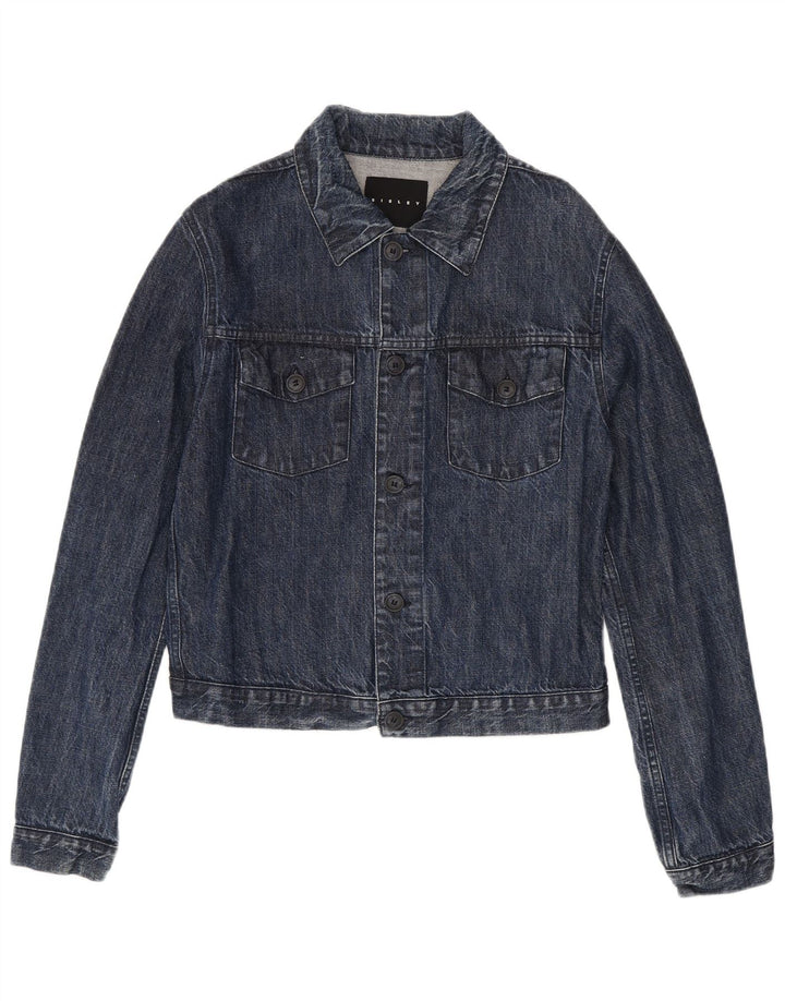 Damska kurtka dżinsowa Sisley UK 14, średnia, granatowa, bawełniana