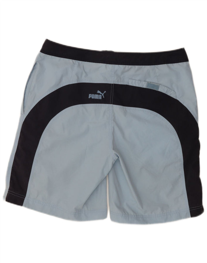 Męskie spodenki kąpielowe PUMA, duże, niebieskie, z blokami kolorów