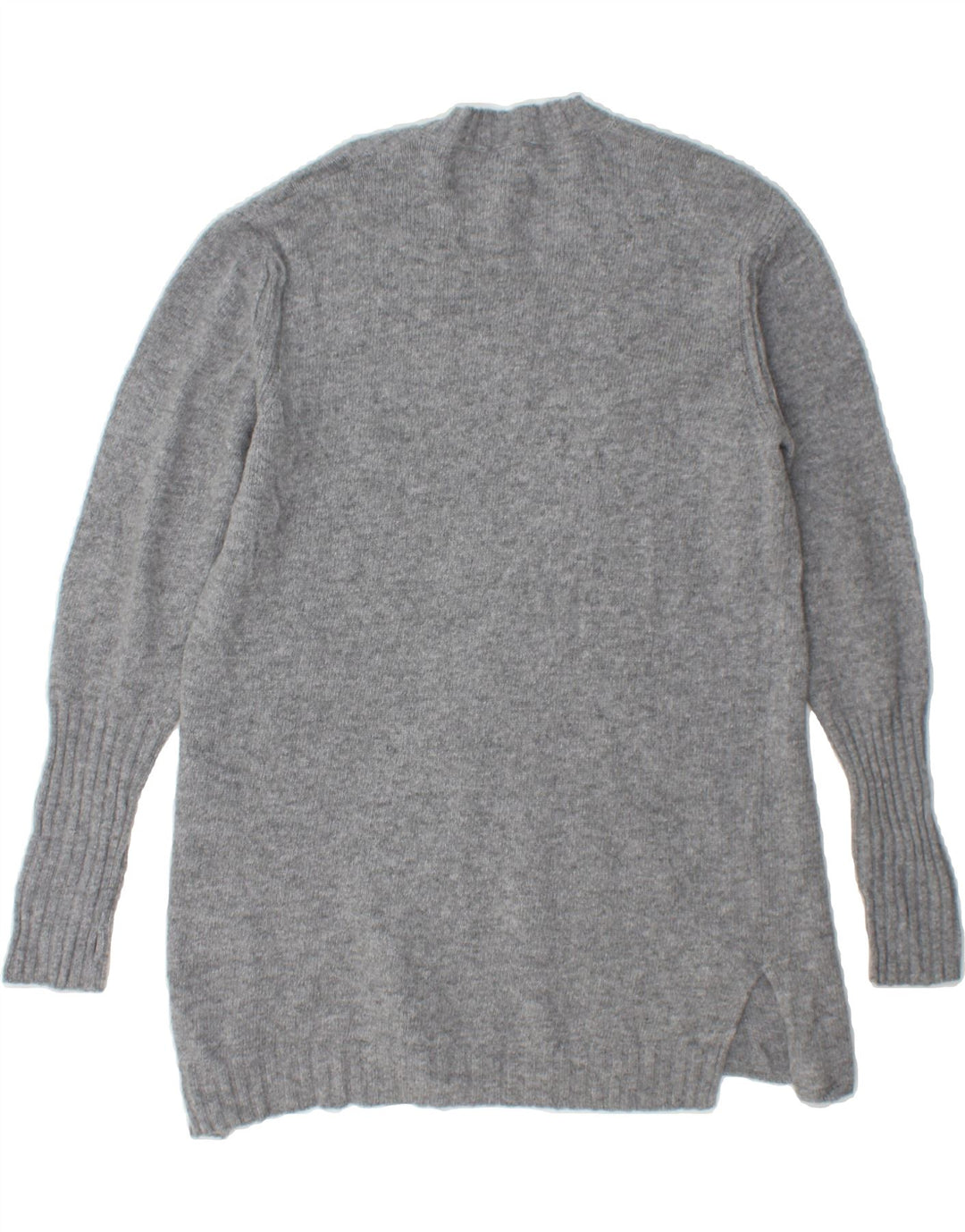 BENETTON Womens V-Neck Jumper Sweater UK 16 Large Grey Vintage Benetton and Second-Hand Benetton from Messina Hembry 