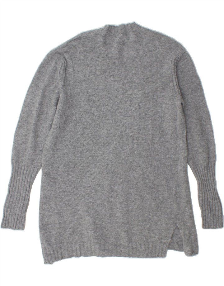 BENETTON Womens V-Neck Jumper Sweater UK 16 Large Grey Vintage Benetton and Second-Hand Benetton from Messina Hembry 