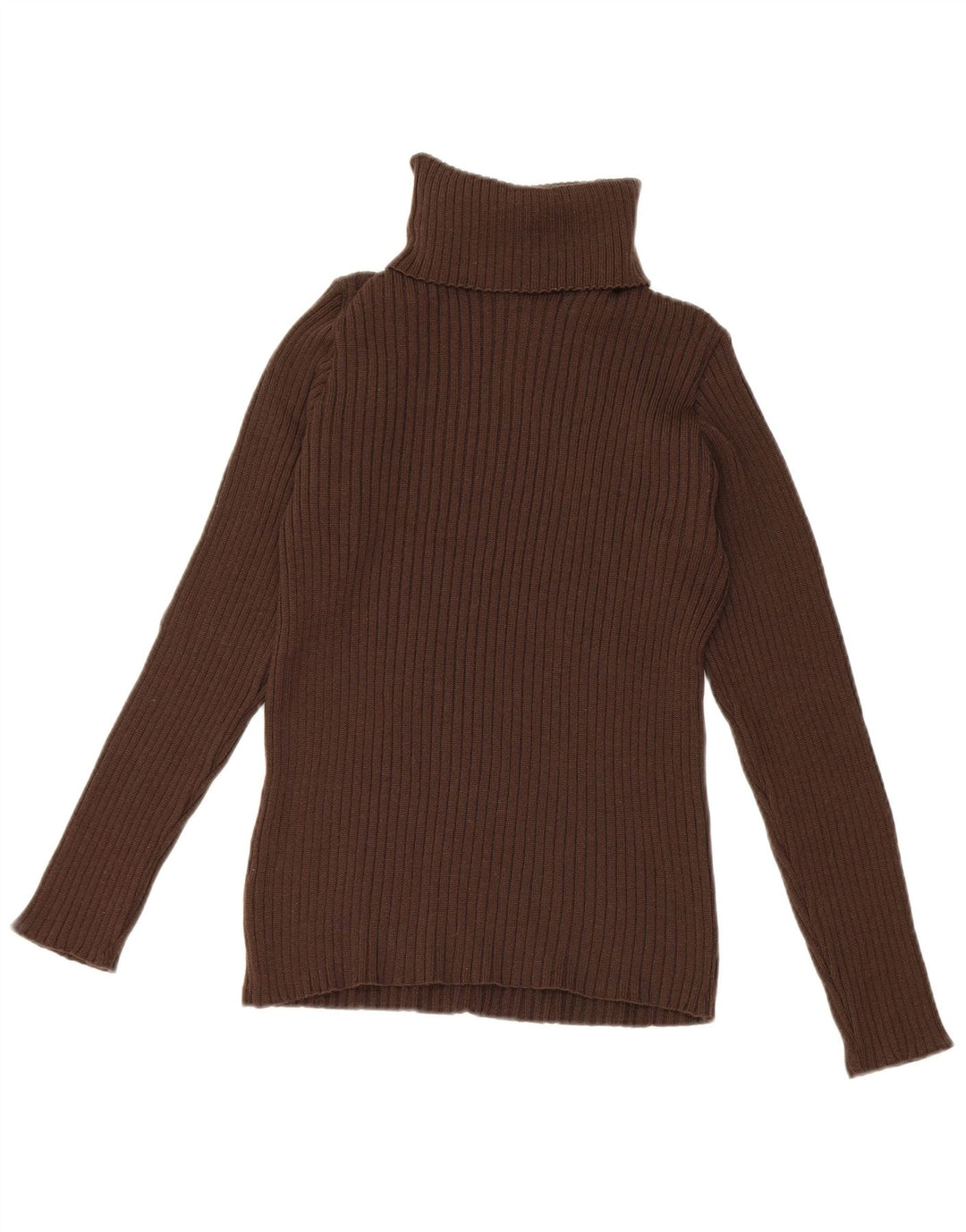 Vintage damski sweter z golfem EU 36, mała brązowa wełna merynosowa