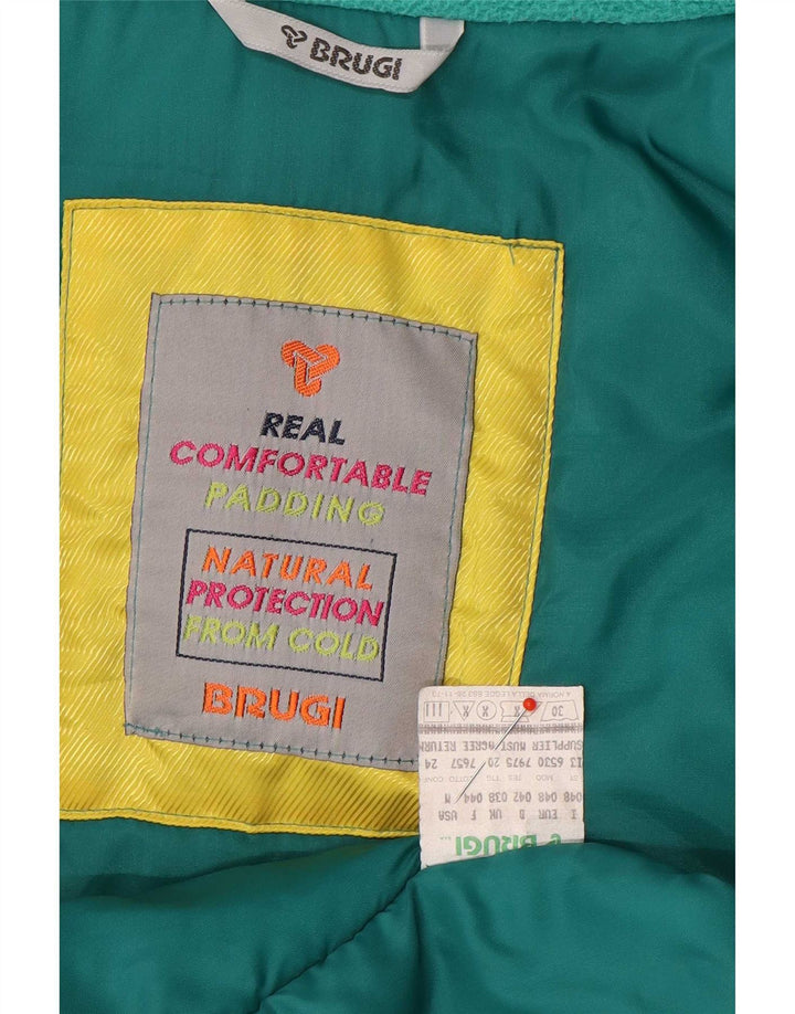 Damska kurtka narciarska Brugi Oversize UK 14, poliester w kolorze średniej zieleni