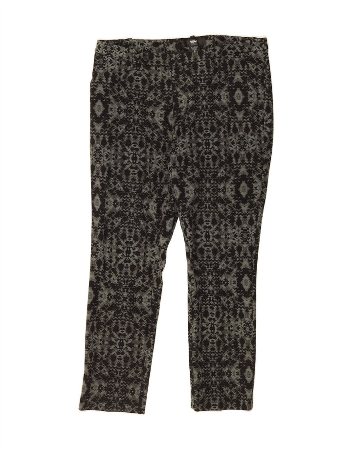 MOSSIMO Womens Skinny Cropped Trousers US 6 Medium W30 L26 Grey Geometric Vintage Mossimo and Second-Hand Mossimo from Messina Hembry 