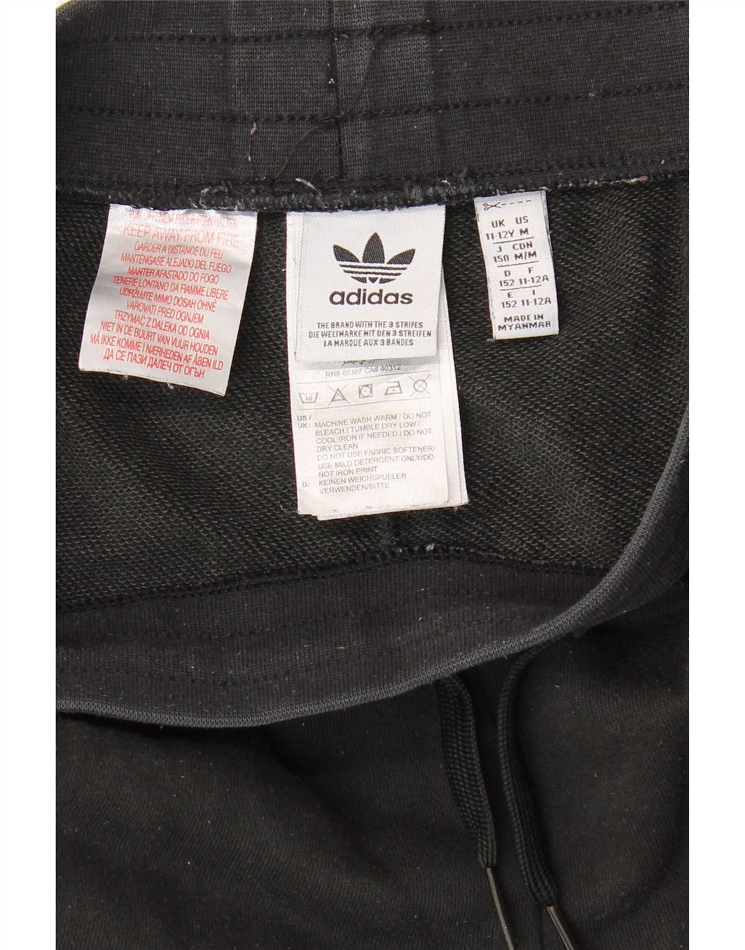 Chłopięce spodnie dresowe ADIDAS Joggers 11-12 lat, czarna bawełna