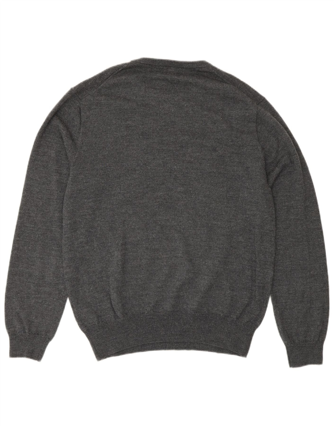 Męski sweter z okrągłym dekoltem Polo Ralph Lauren, średnioszary, wełniany