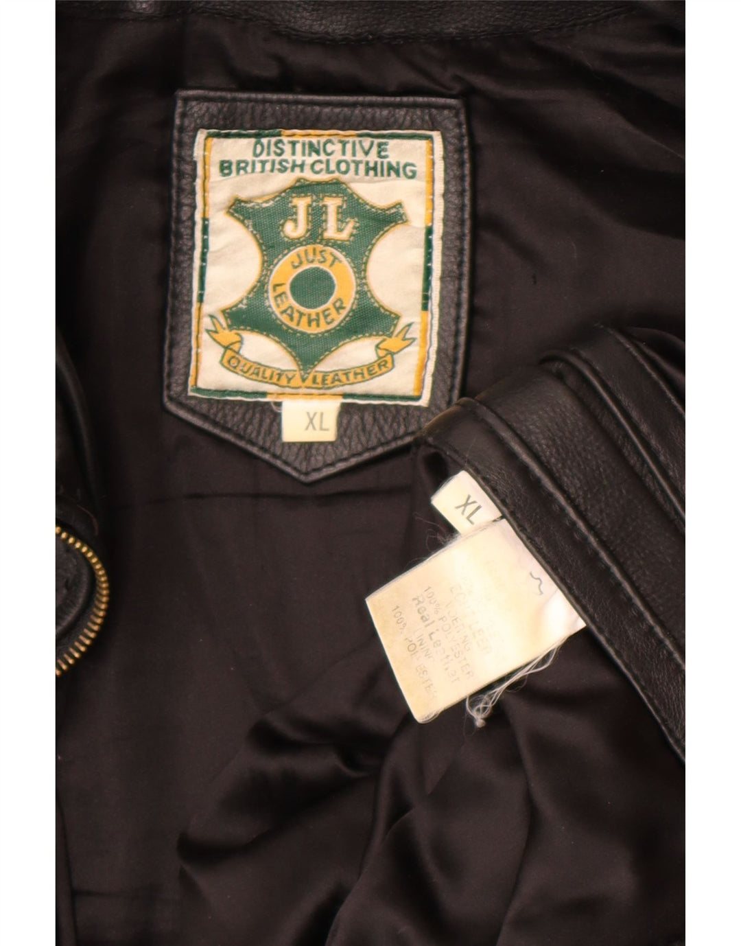 Vintage męska skórzana kurtka UK 42 XL czarna skóra
