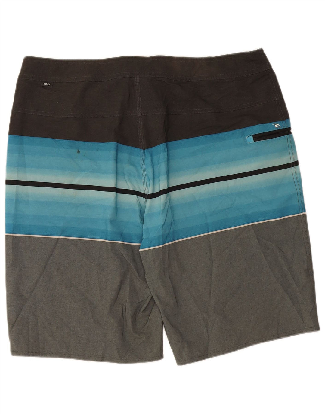 Męskie spodenki kąpielowe RIP CURL, duże, szare, z blokami kolorów, poliestrowe