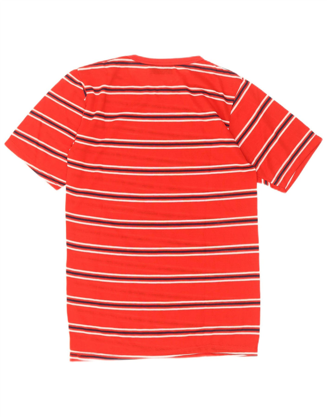 T-shirt męski w stylu vintage, mały, akrylowy w czerwone paski