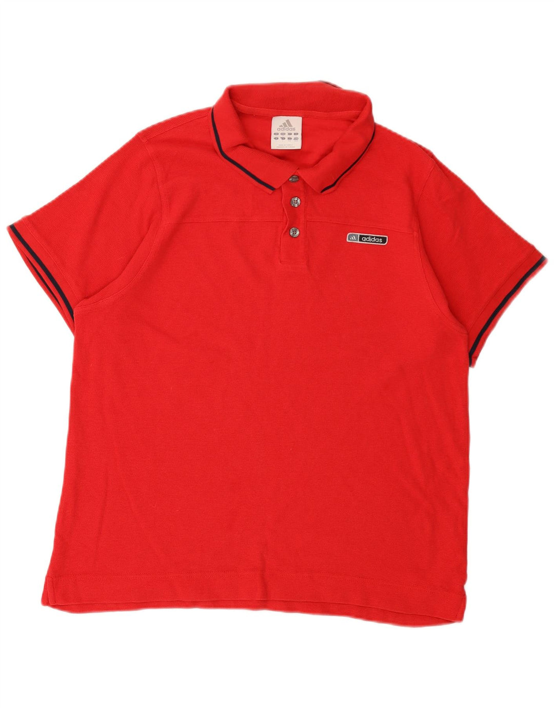 Męska koszulka polo Adidas, duża, czerwona, bawełniana