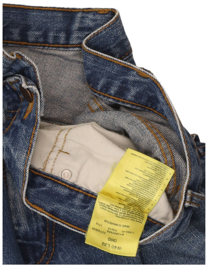 WRANGLER Mens Ohio Straight Jeans W40 L32 Blue Cotton