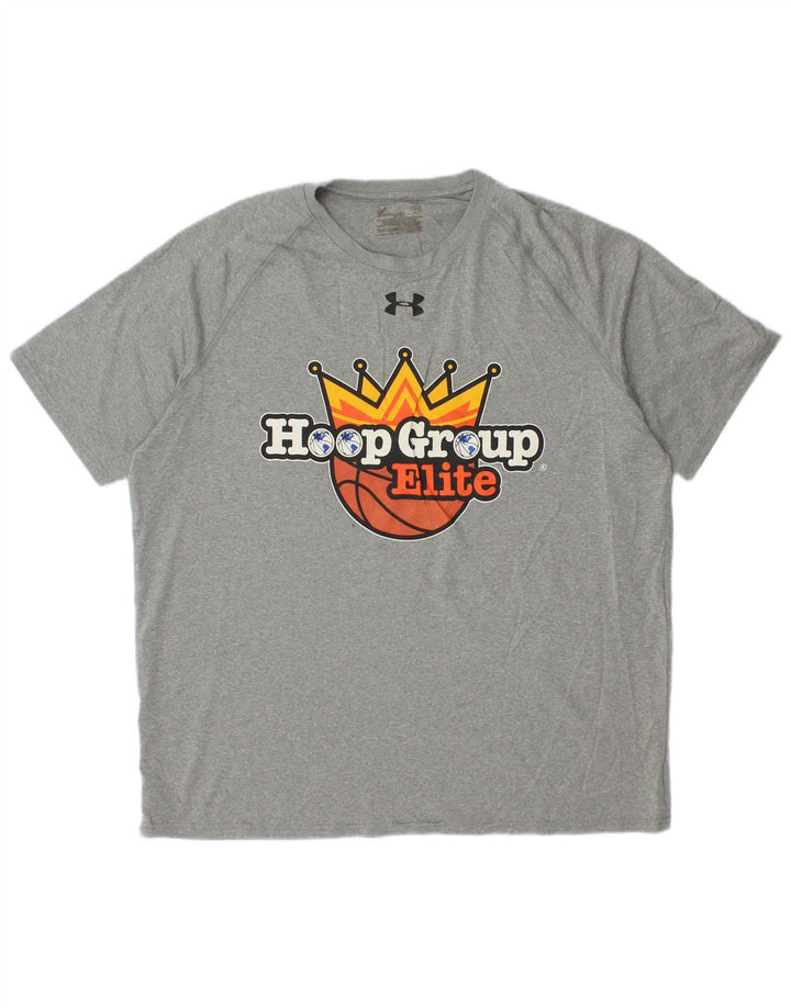 Męski T-shirt z grafiką Under Armour, duży, szary