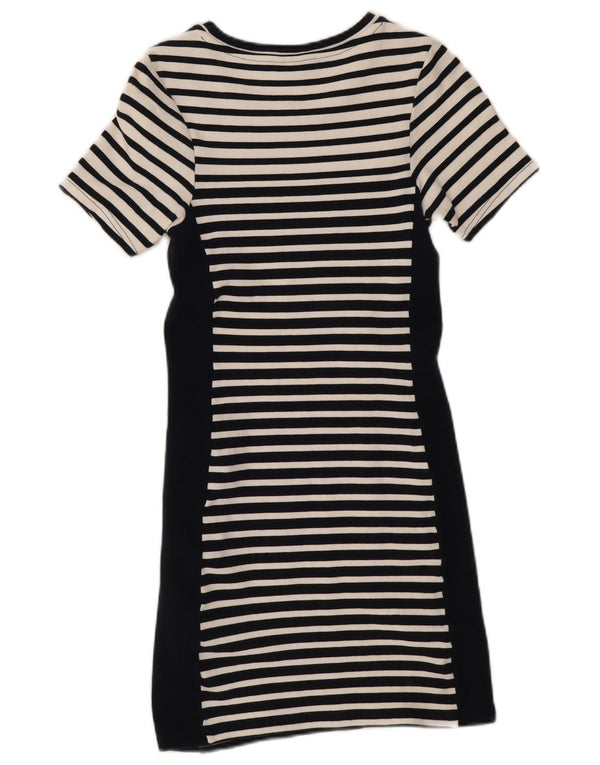 Damska sukienka T-shirt Topshop UK 10, mała, bawełniana w granatowe paski