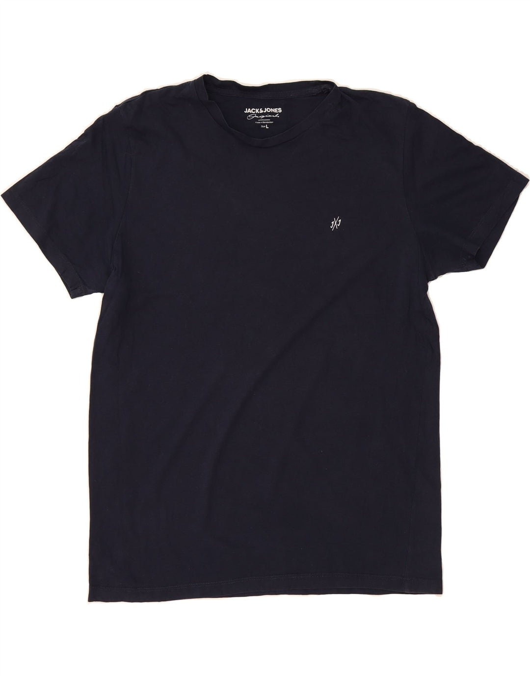JACK & JONES Mens T-Shirt Top Large Navy Blue Cotton Vintage Jack & Jones and Second-Hand Jack & Jones from Messina Hembry 