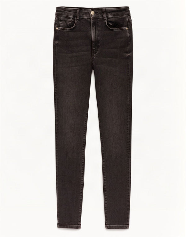 Damskie jeansy obcisłe z wysokim stanem Zara EU 40 Medium W30 L27 czarne