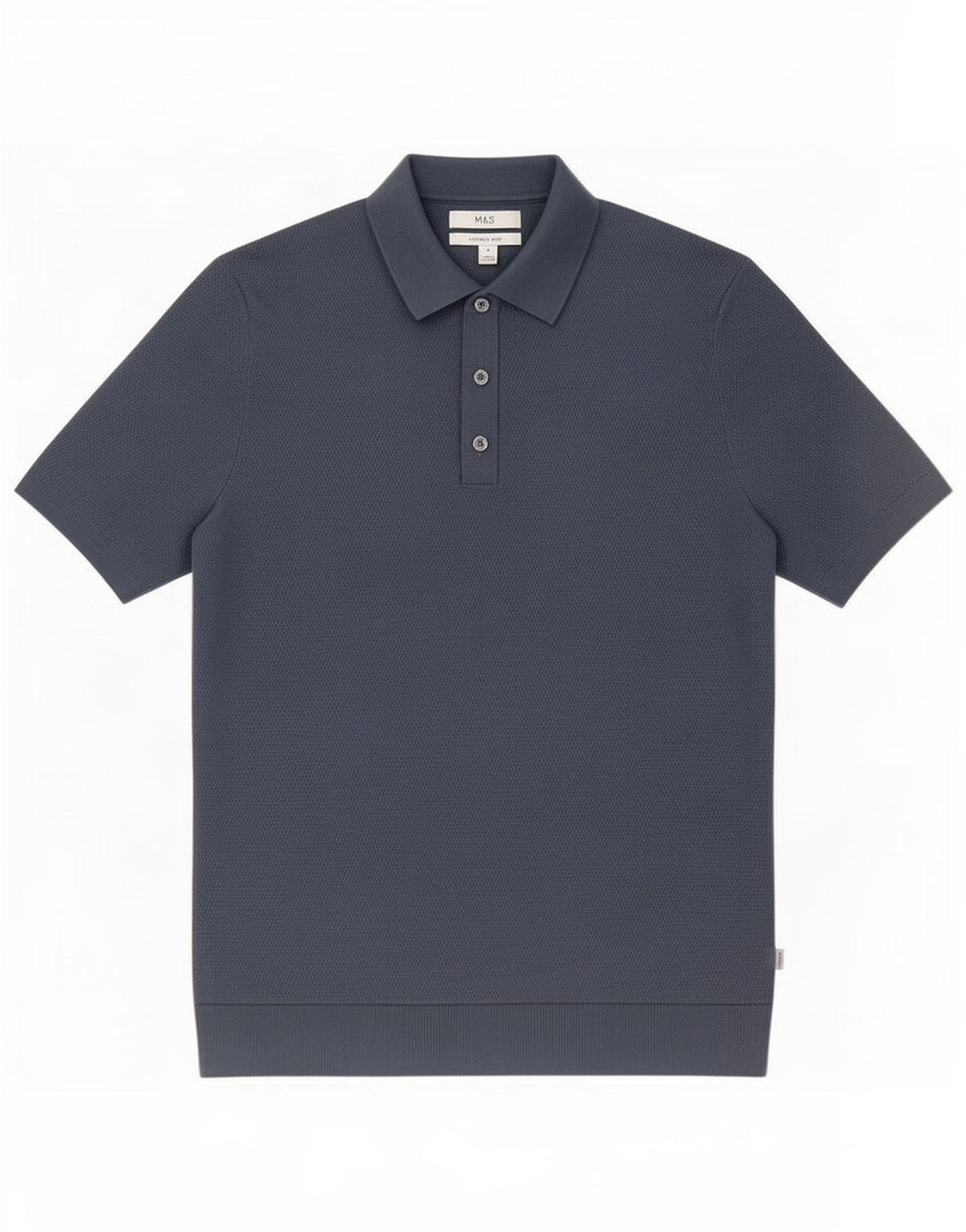 Męska koszulka polo Marks & Spencer, niebieska, bawełniana
