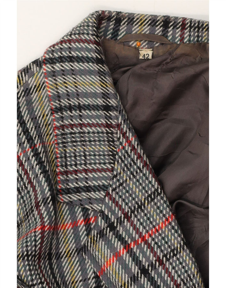 VINTAGE damski 2-częściowy komplet spódnic IT 42 Medium W30 szara kratka