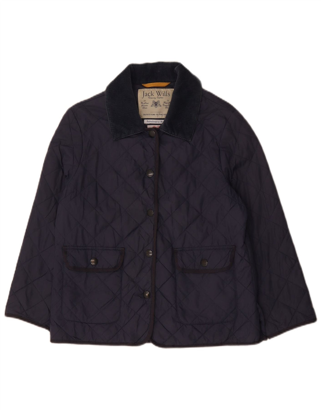 Damska pikowana kurtka Jack Wills UK 12, średni granatowy nylon