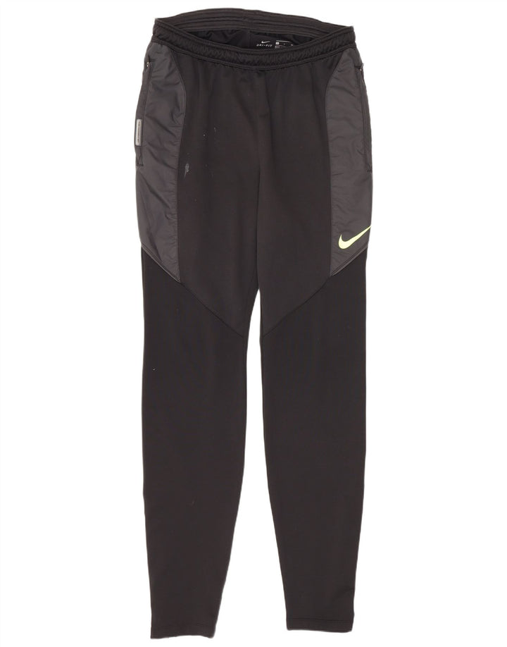 Męskie spodnie dresowe Nike Dri Fit, mały, czarny poliester z blokami kolorów