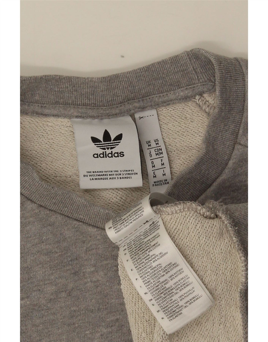 Męska bluza Adidas z grafiką, średnia szara bawełna