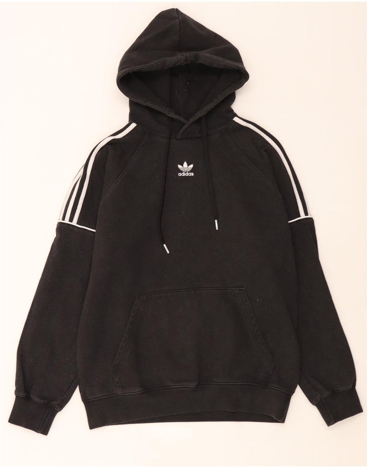 Męska bluza z kapturem Adidas, średnia czarna bawełna