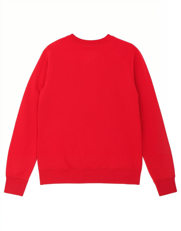Damski sweter z grafiką Hollister UK 8, mały, czerwony, bawełniany