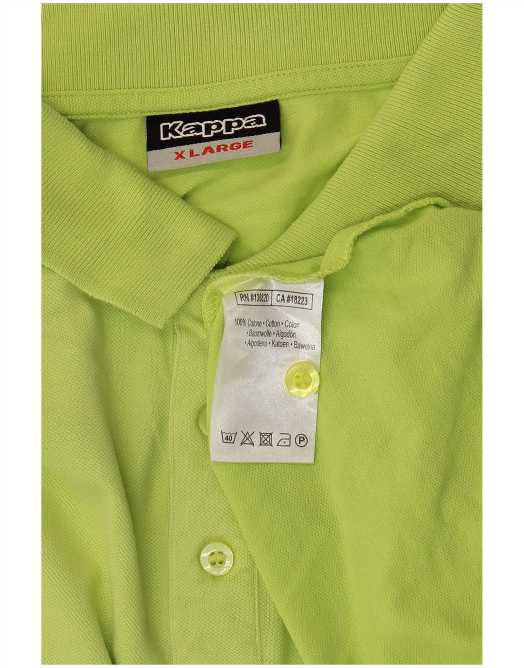 Męska koszulka polo Kappa XL, zielona bawełna
